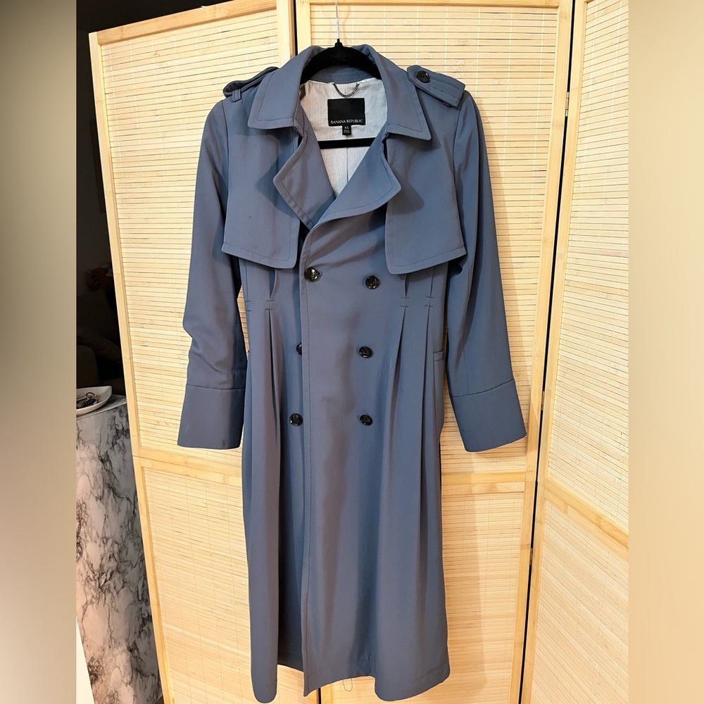 Women's Blue Trench Coat